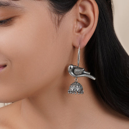 Teejh Gatrikaa Silver Oxidised Earrings