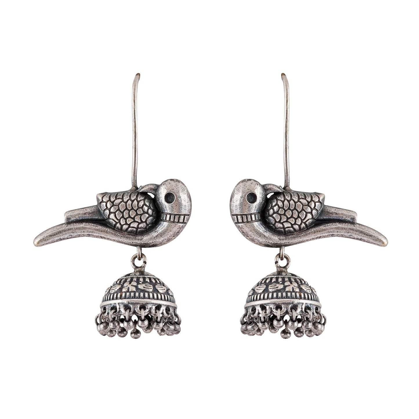 Teejh Gatrikaa Silver Oxidised Earrings