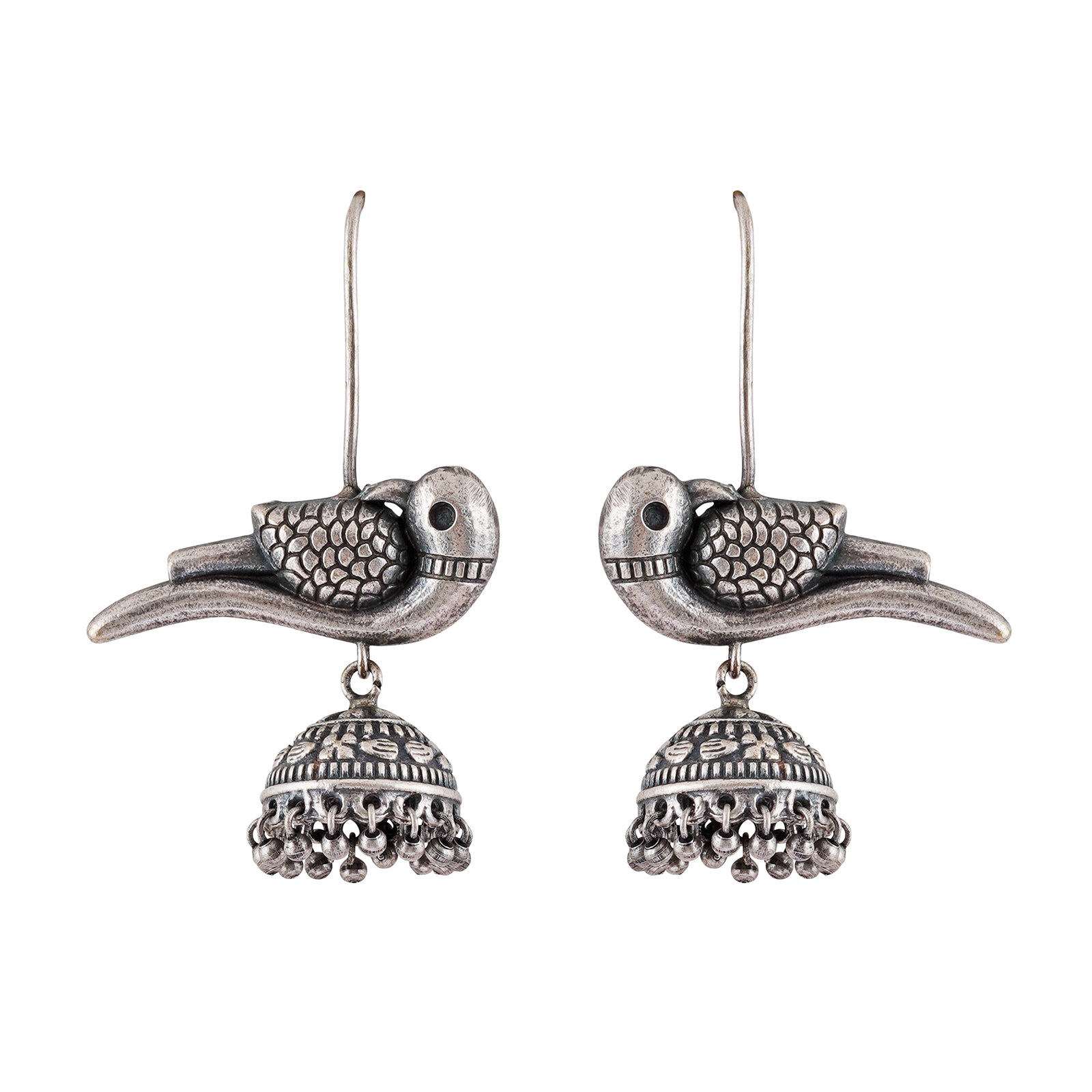 Teejh Gatrikaa Silver Oxidised Earrings