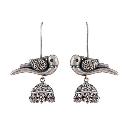 Teejh Gatrikaa Silver Oxidised Earrings