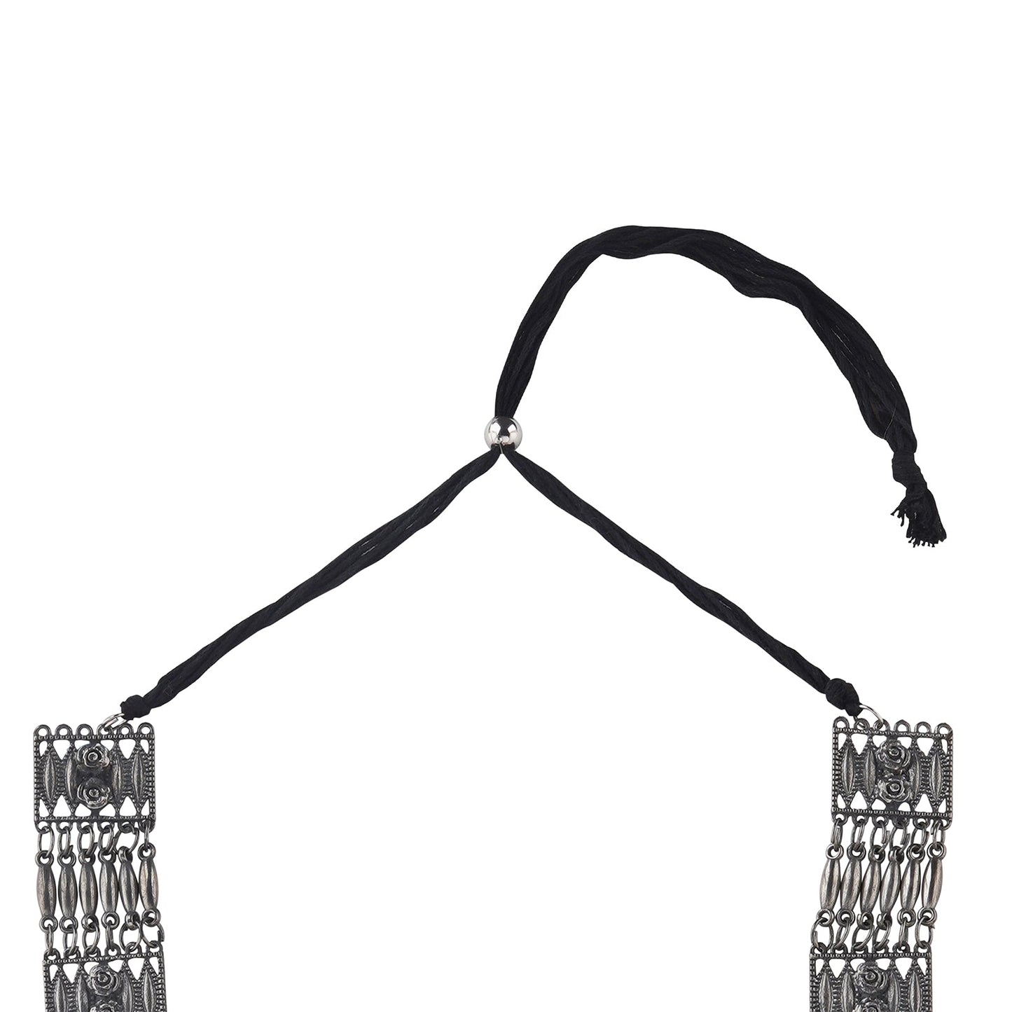 Teejh Garul Silver Oxidised Necklace