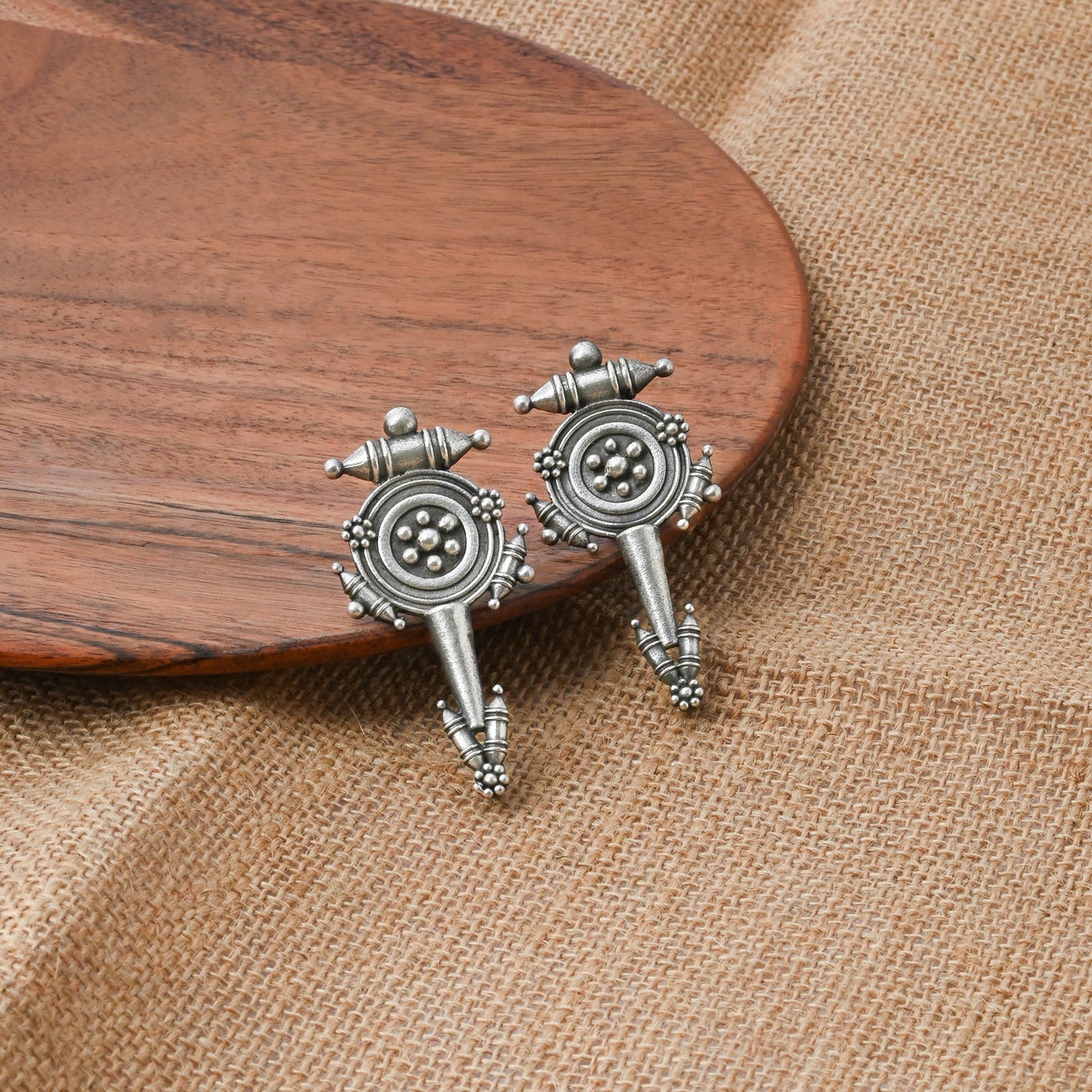 Teejh Snehal Silver Oxidised Earrings