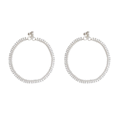 Teejh Ireen Silver Anklets