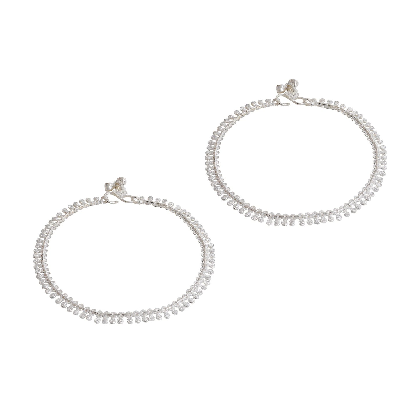 Teejh Ireen Silver Anklets