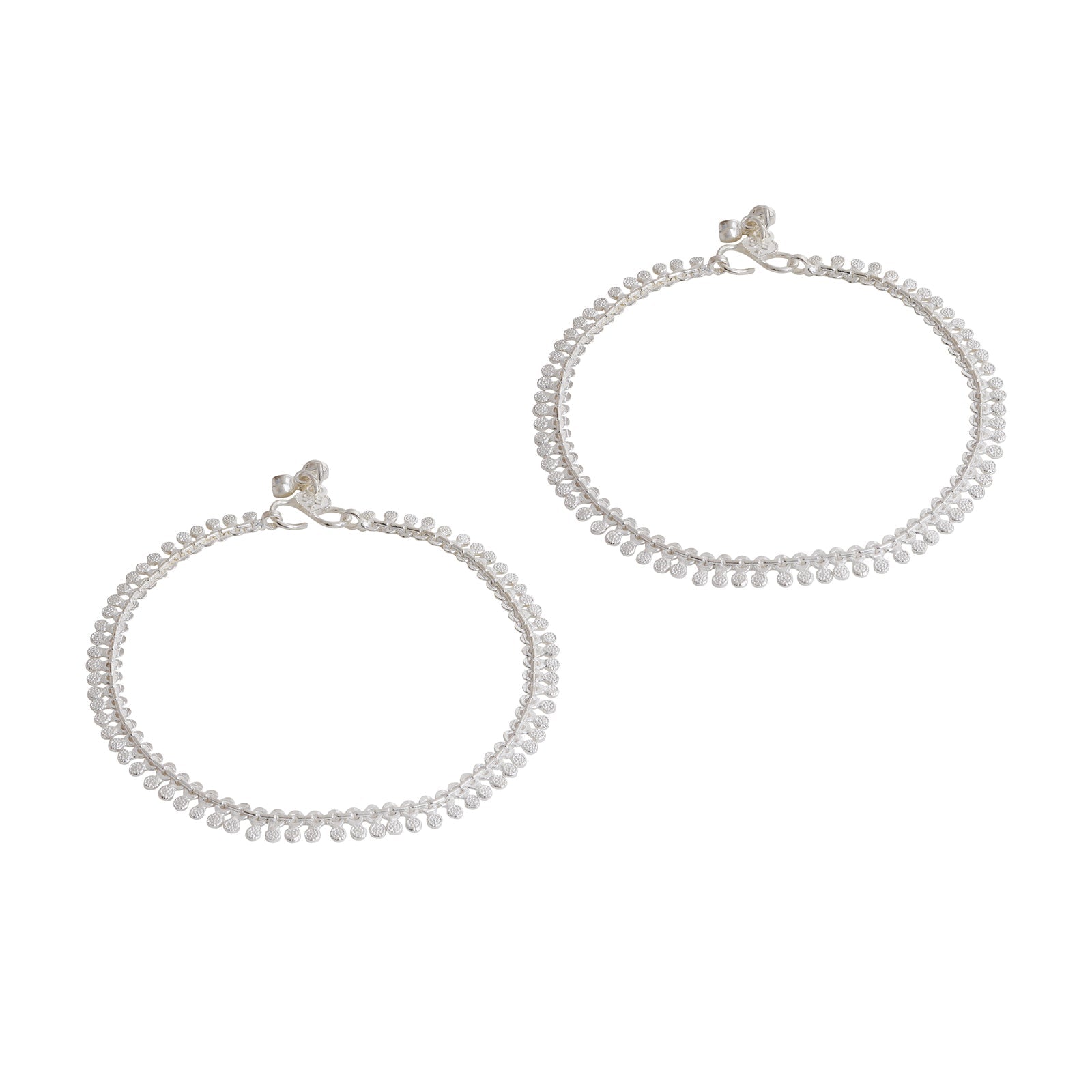 Teejh Ireen Silver Anklets