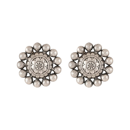 Teejh Gumtaz Siver Oxidised Earring
