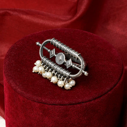 Teejh Saarang Silver Oxidised Ring
