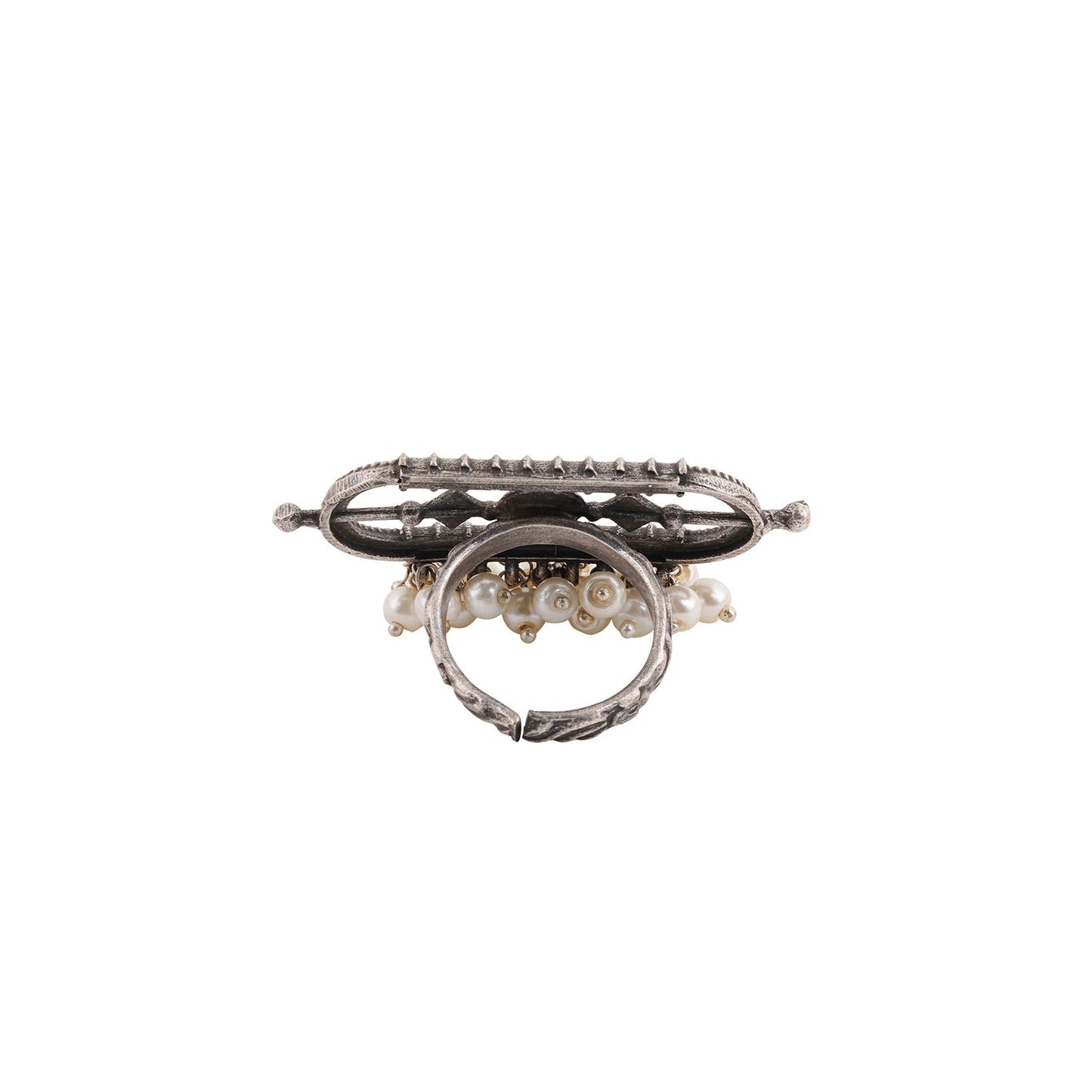 Teejh Saarang Silver Oxidised Ring