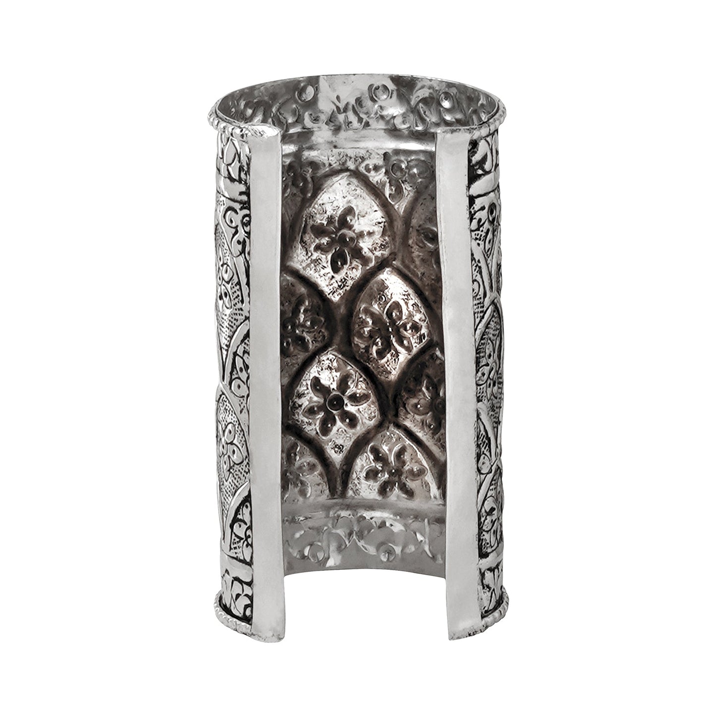 Teejh Harshali Silver Oxidised Cuff Bracelet