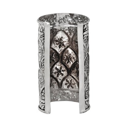 Teejh Harshali Silver Oxidised Cuff Bracelet
