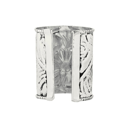 Teejh Yuvani Silver Oxidised Cuff Bracelet