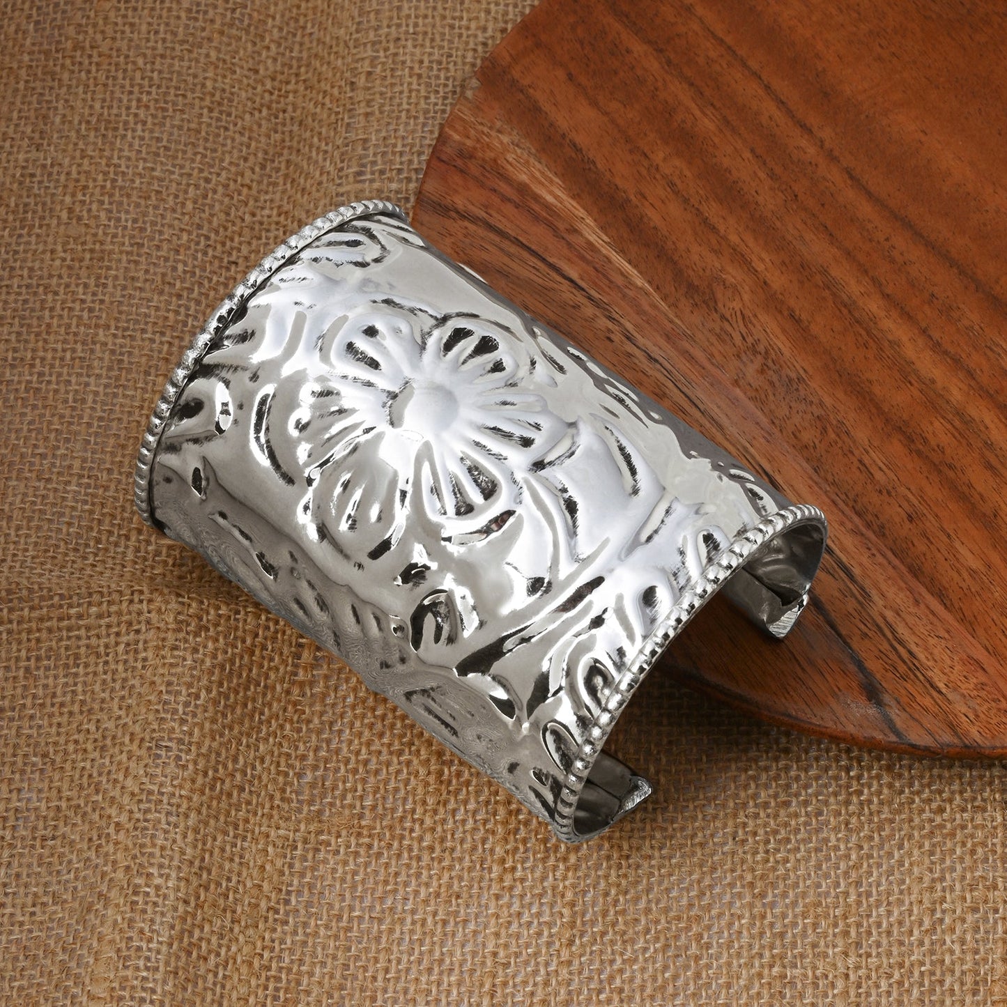 Teejh Keerat Silver Oxidised Bracelet
