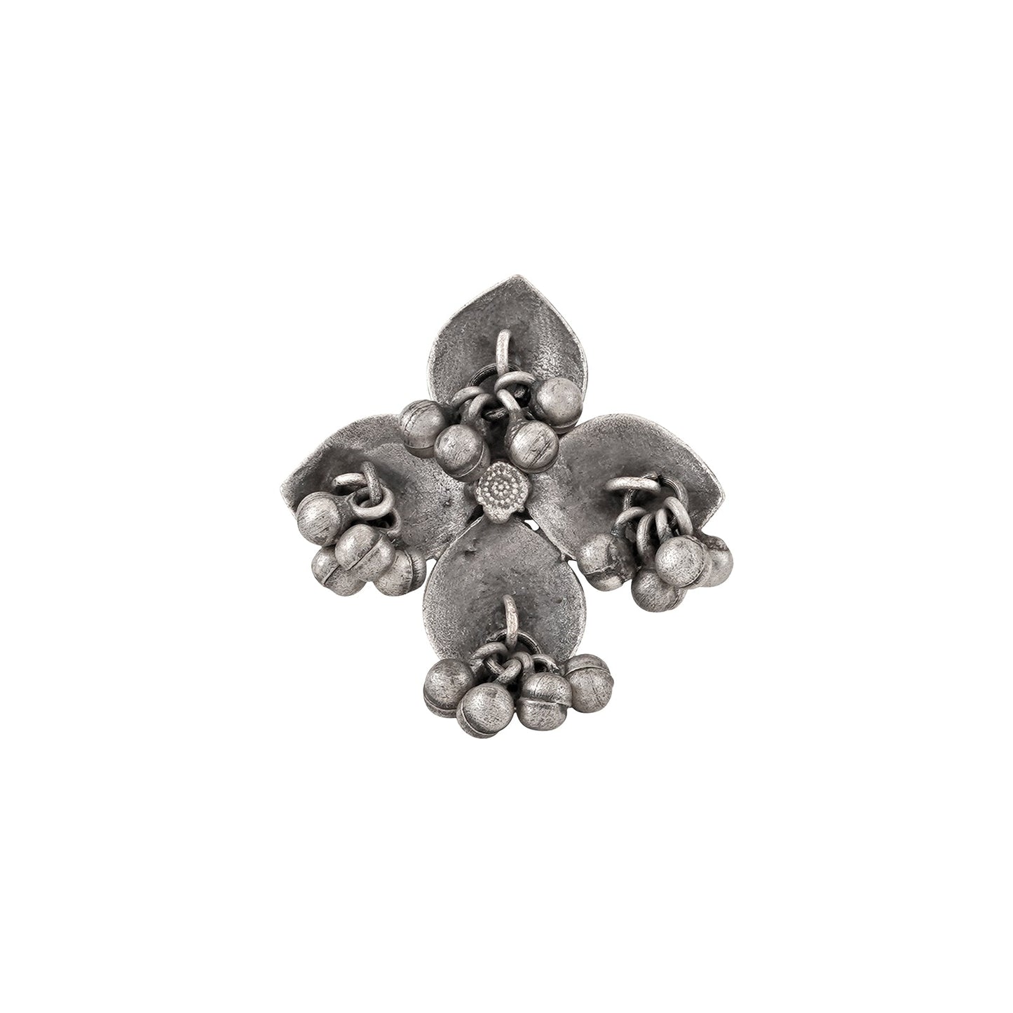 Teejh Phulkar Silver Oxidised Ghungroo Ring