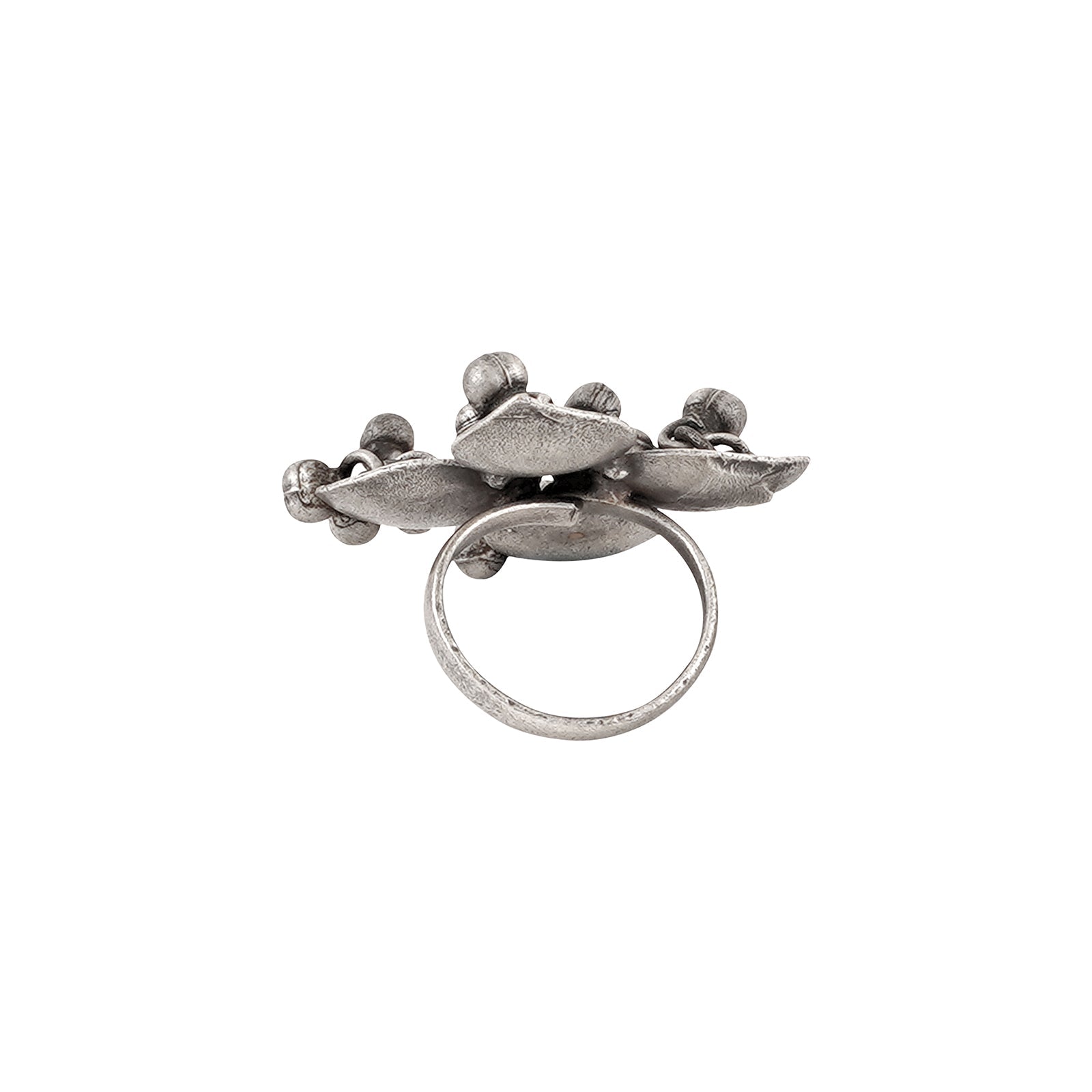 Teejh Phulkar Silver Oxidised Ghungroo Ring