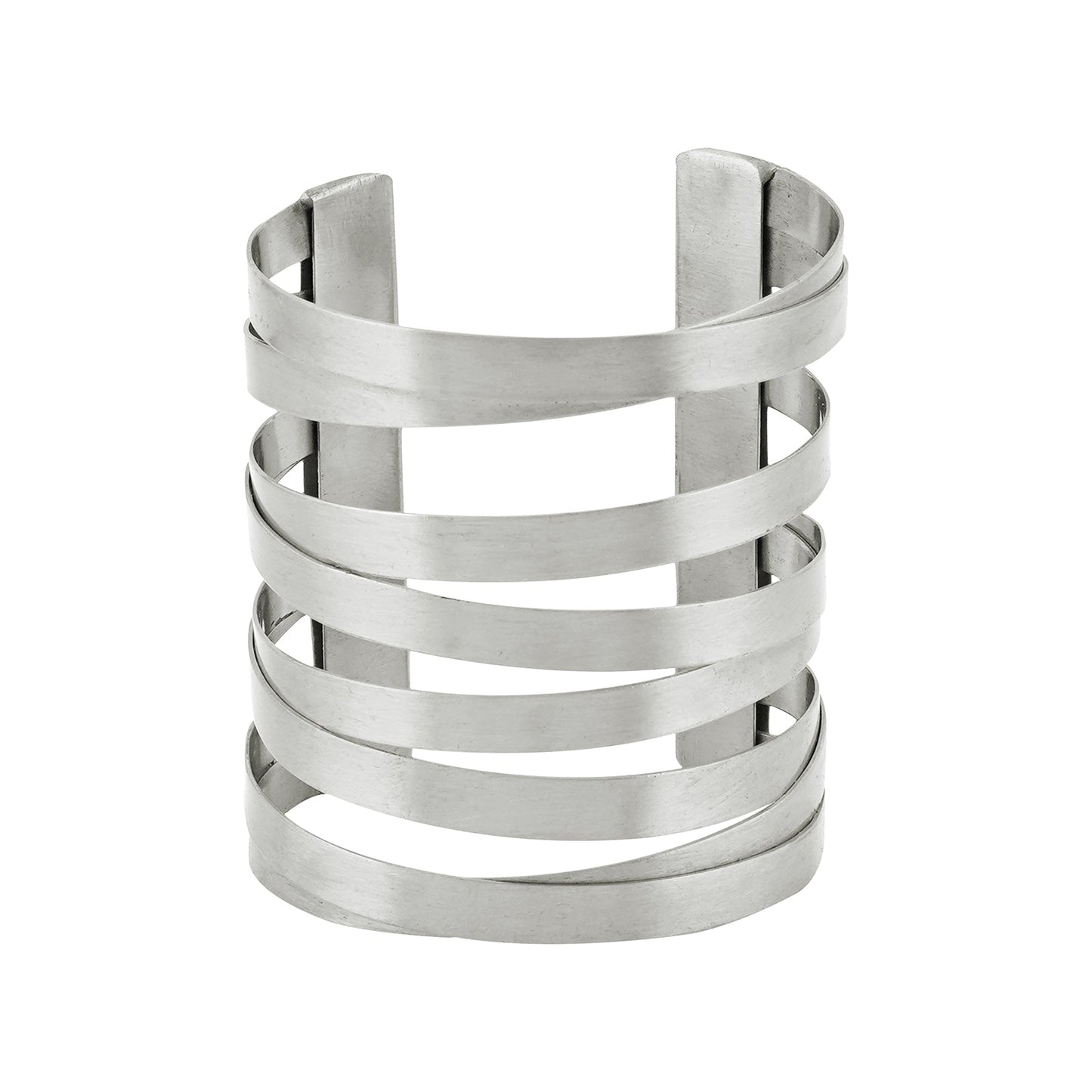 Teejh Jayanti Silver Oxidised Cuff Bracelet