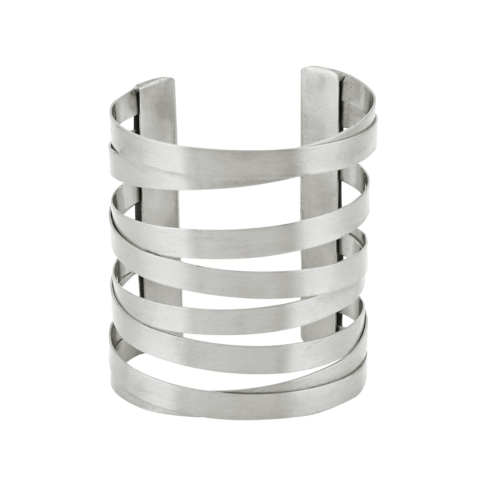 Teejh Jayanti Silver Oxidised Cuff Bracelet