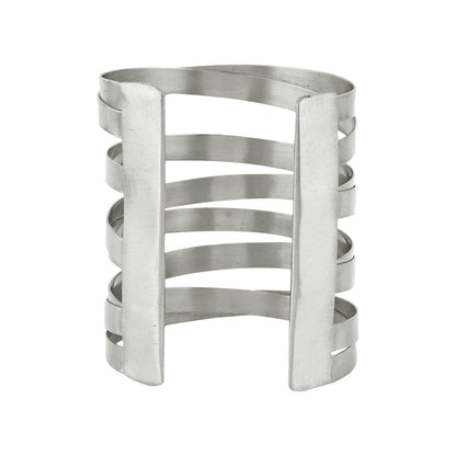 Teejh Jayanti Silver Oxidised Cuff Bracelet