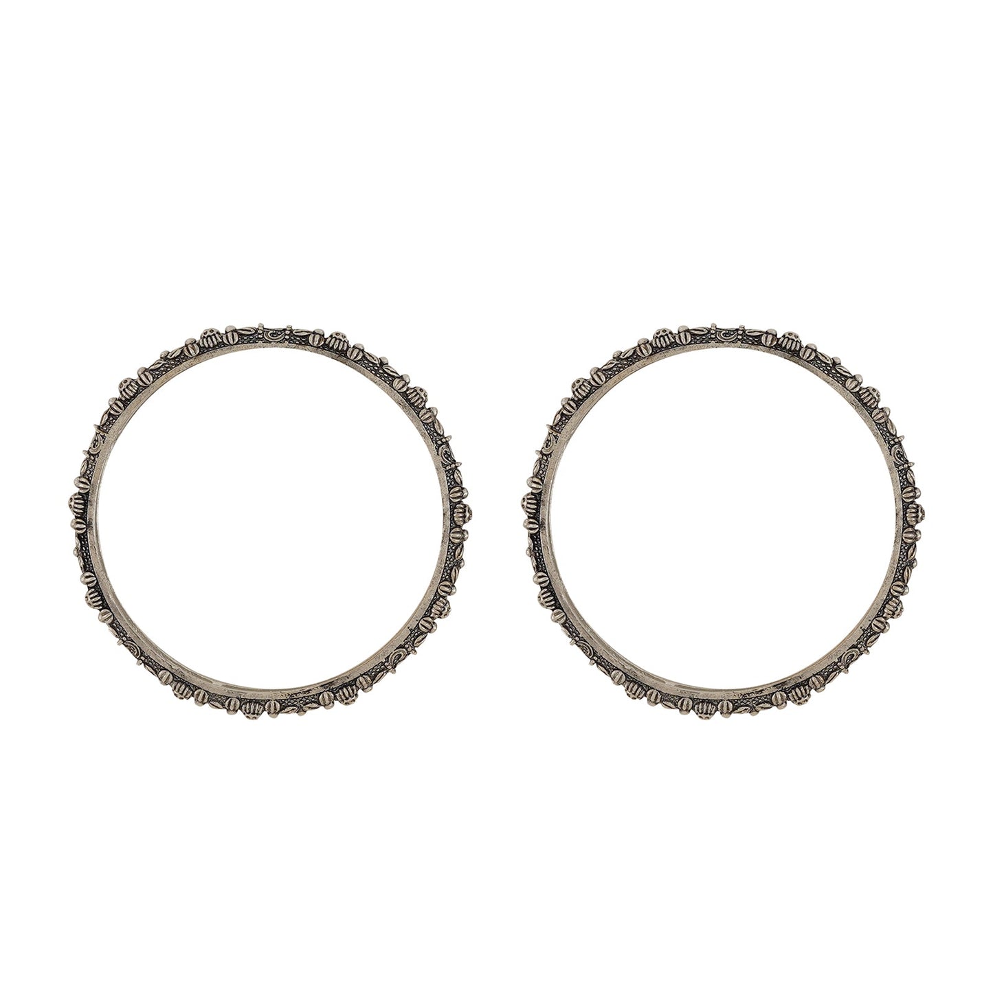 Magadha Silver Oxidized Bangles
