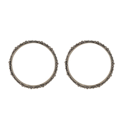 Magadha Silver Oixidized Bangles