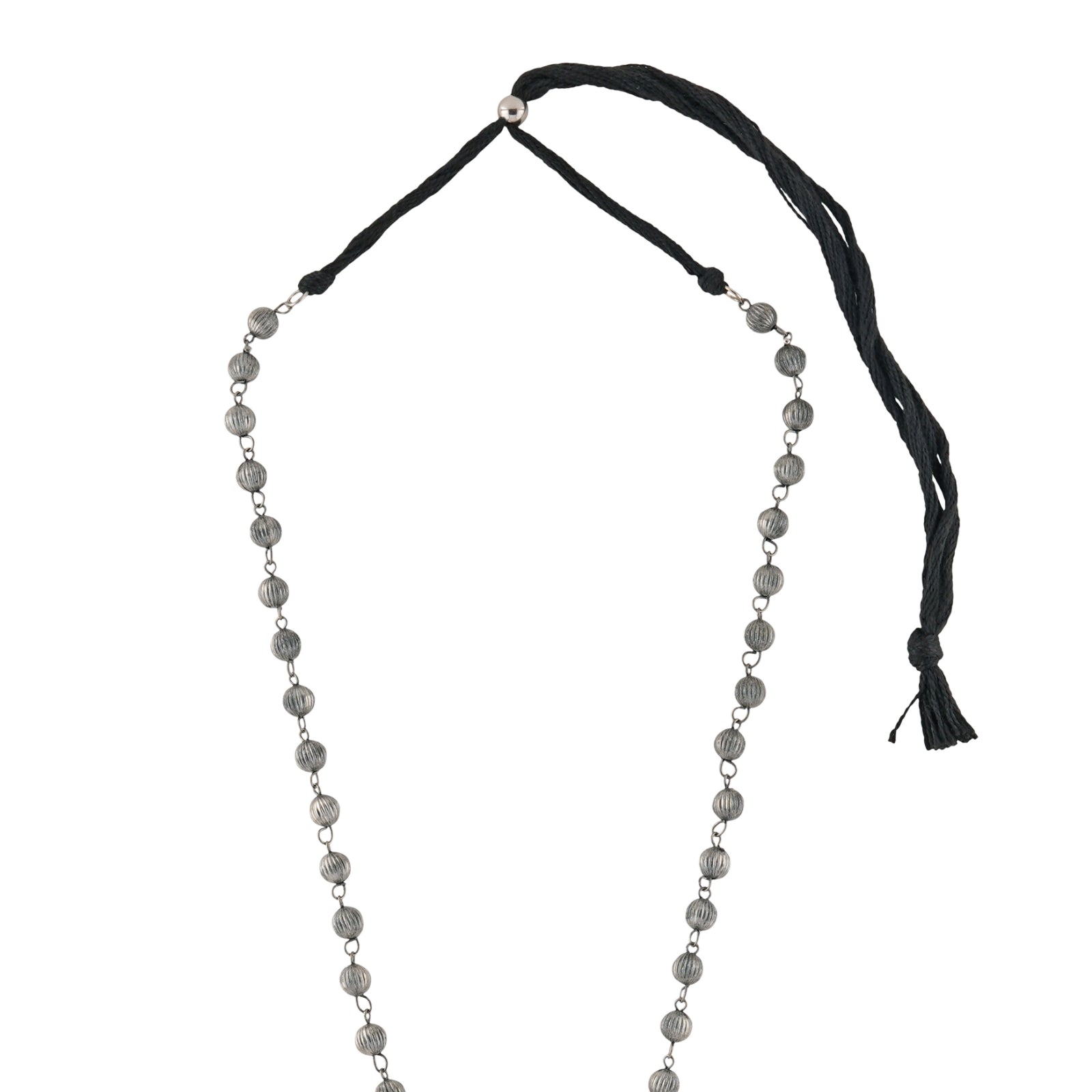 Teejh Subhadra Silver Oxidised Necklace
