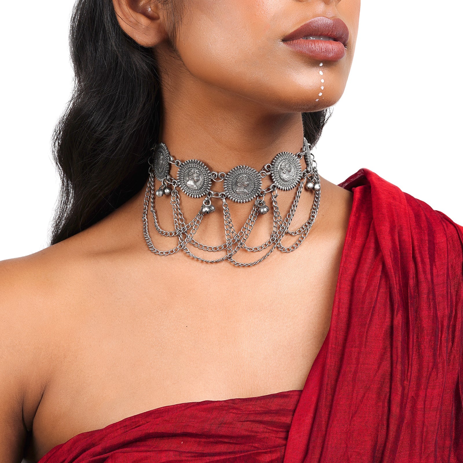 Teejh Kamalini Oxidised Necklace