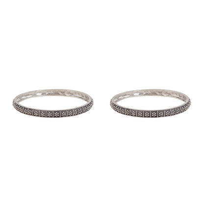 Avanti Silver Oxidized Bangles