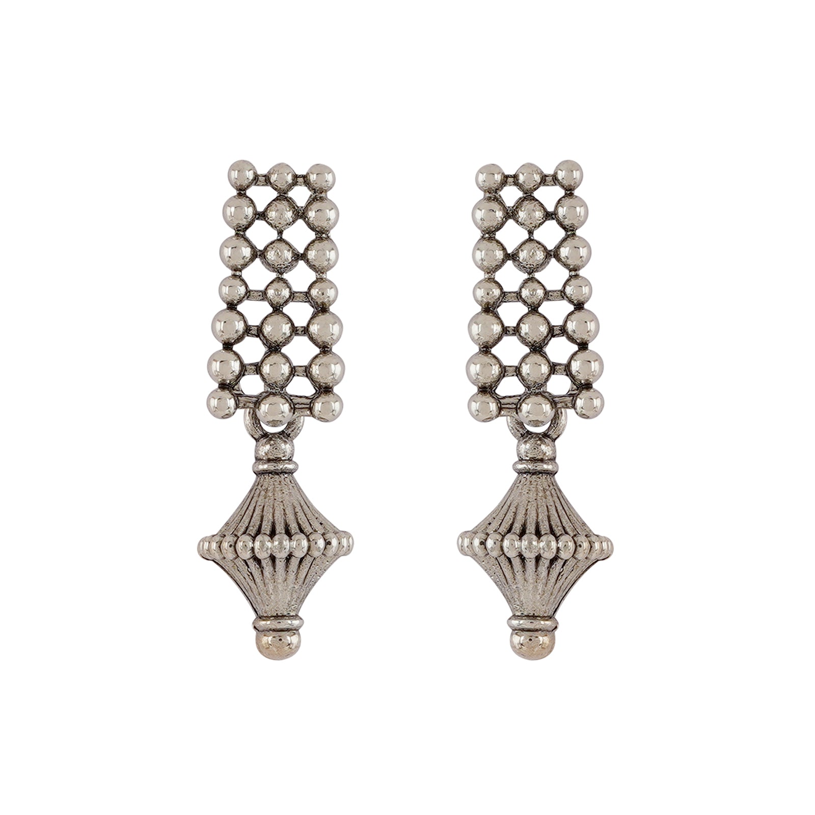Teejh Bhonsle Silver Oxidised Necklace Set