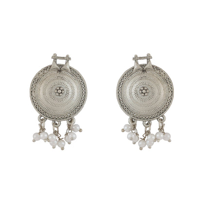 Teejh Dogra Silver Oxidised Necklace Set