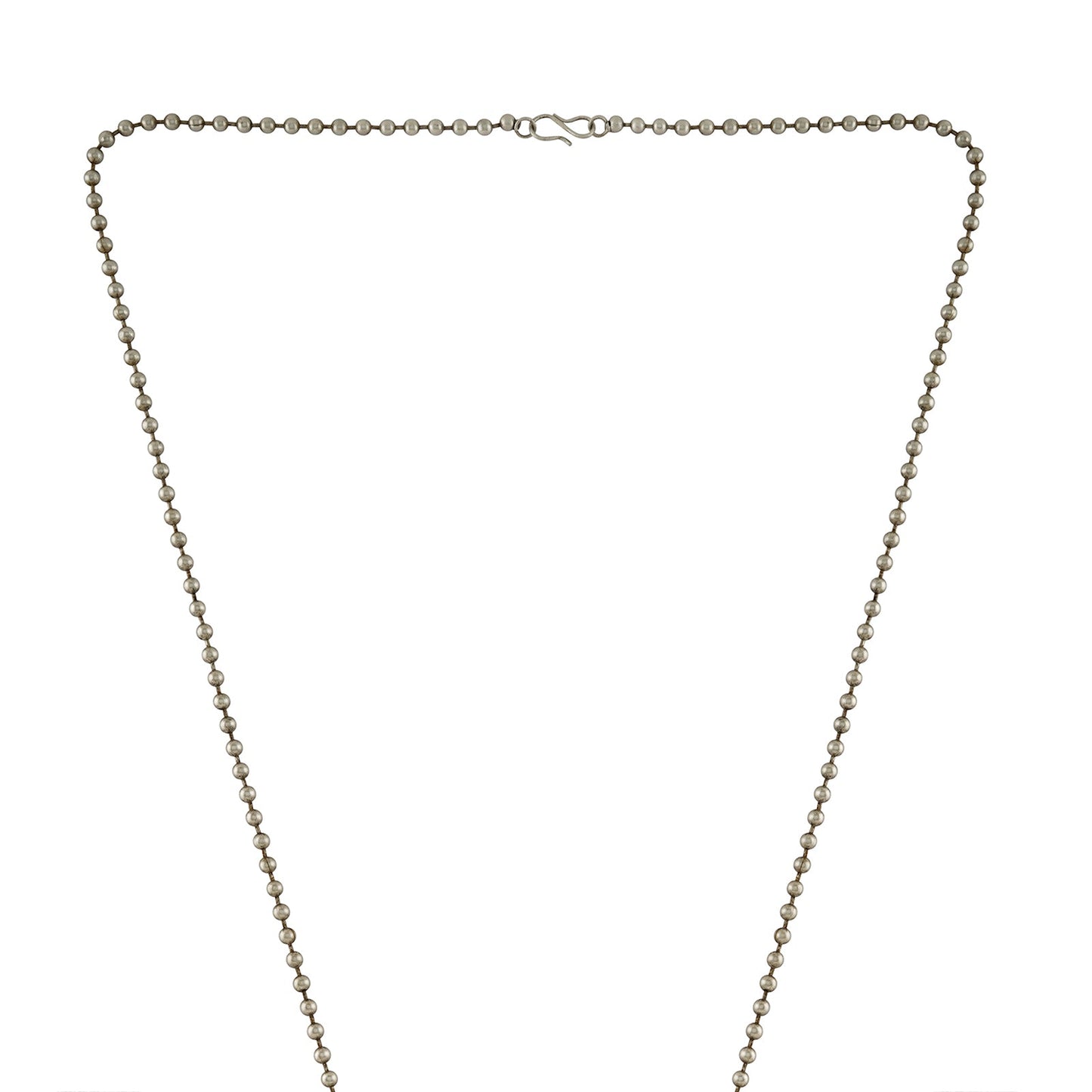 Teejh Nanda Silver Oxidised Ruby Green Necklace Set