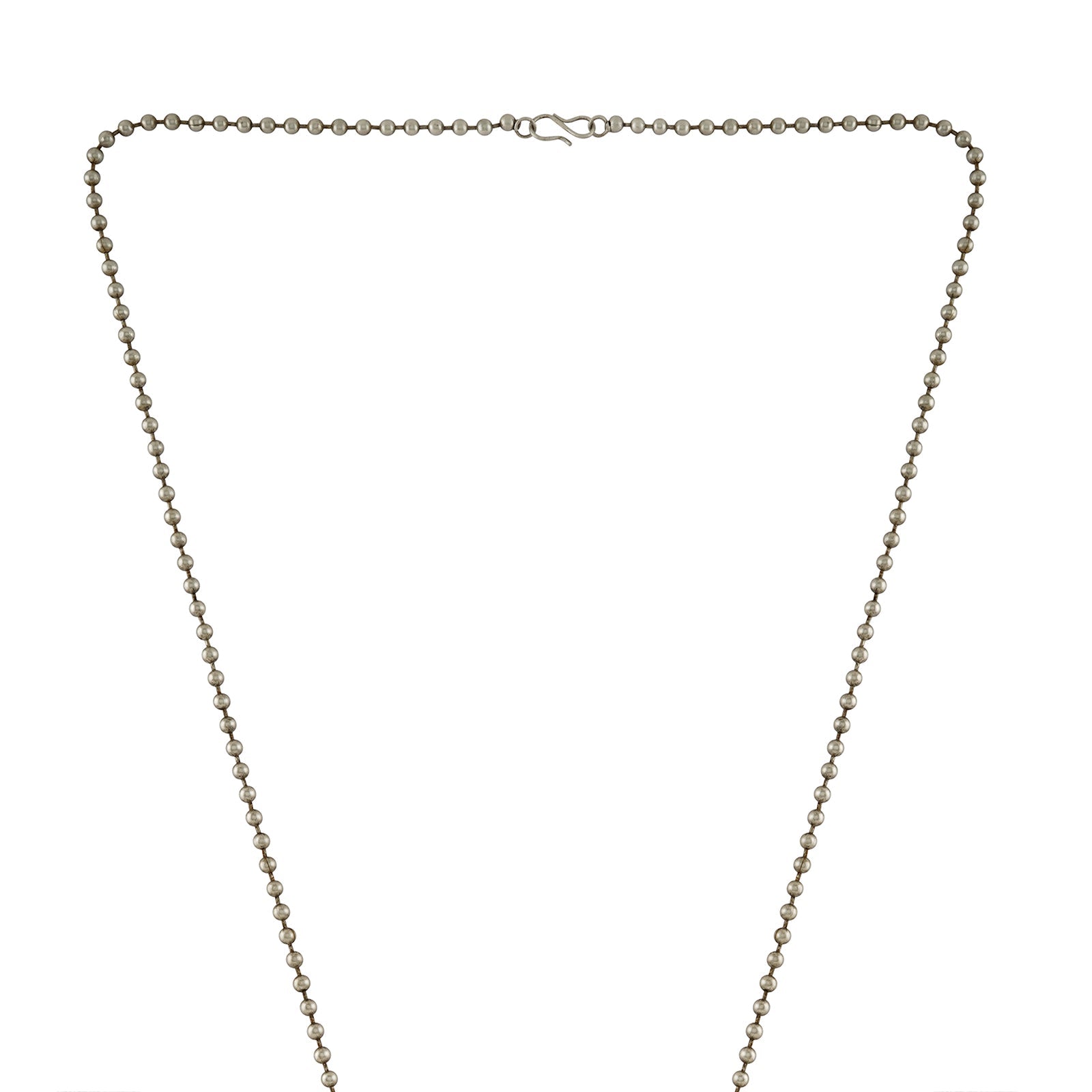 Teejh Nanda Silver Oxidised Ruby Green Necklace Set