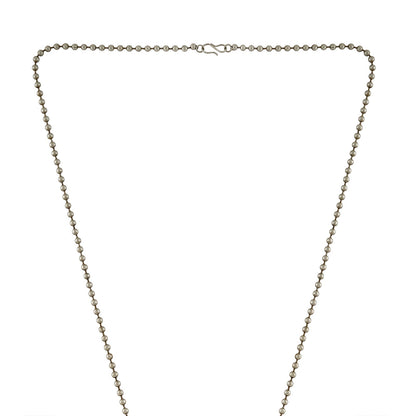 Teejh Nanda Silver Oxidised Ruby Green Necklace Set
