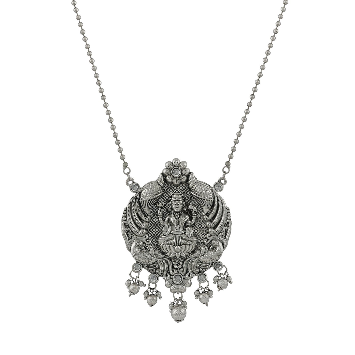Teejh Sayyid Silver Oxidised Necklace Set