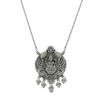 Teejh Sayyid Silver Oxidised Necklace Set