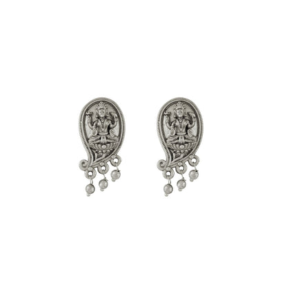 Teejh Sayyid Silver Oxidised Necklace Set