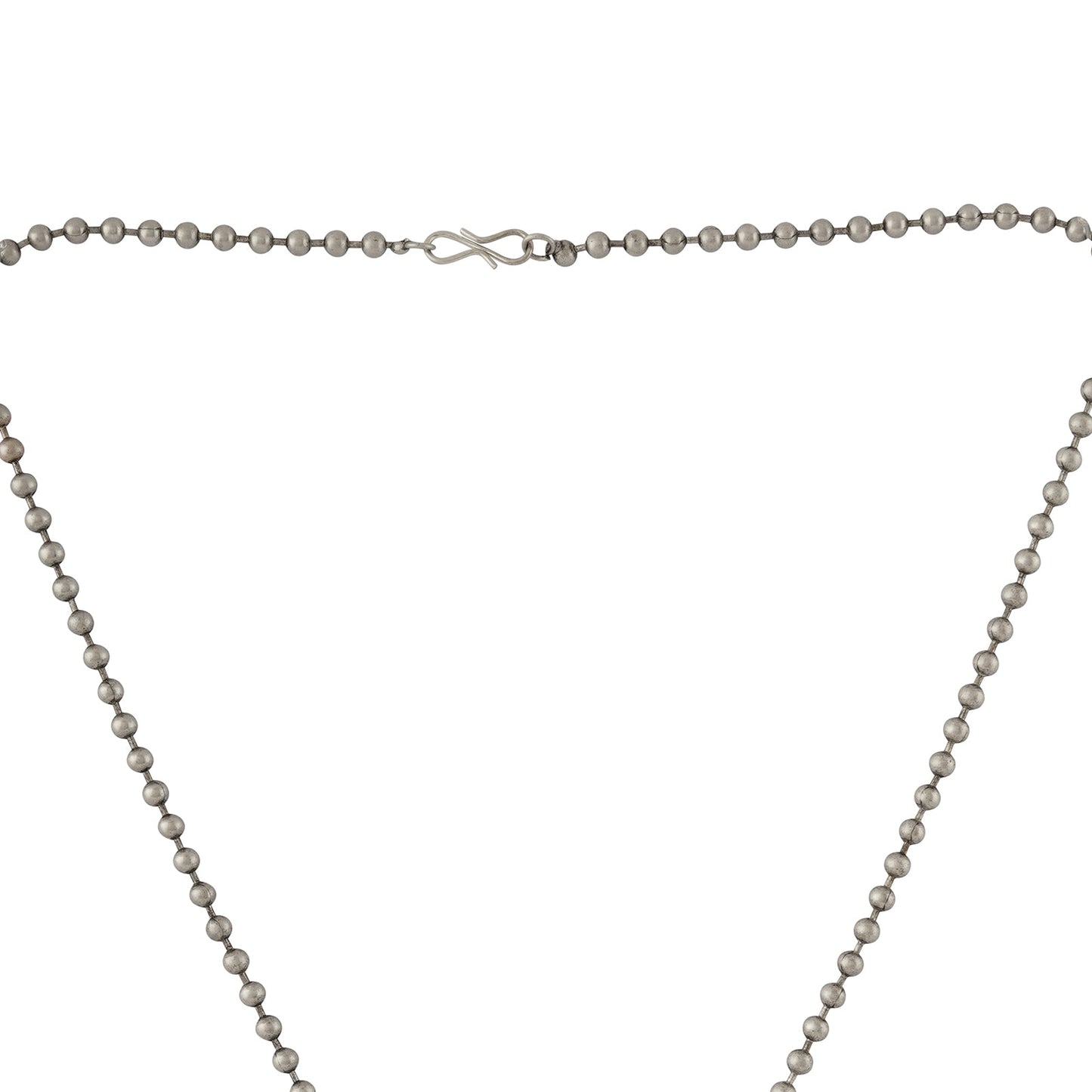 Teejh Suniti Silver Oxidised Ruby Pendant Chain