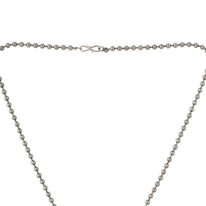 Teejh Ahilyabai Silver Oxidised Green Pendant Chain