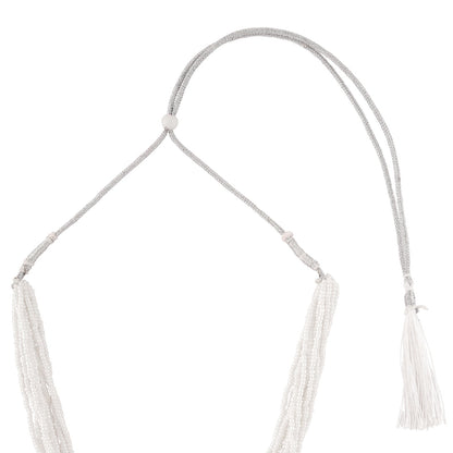 Teejh Satyavati Silver Oxidised Ruby Necklace Set