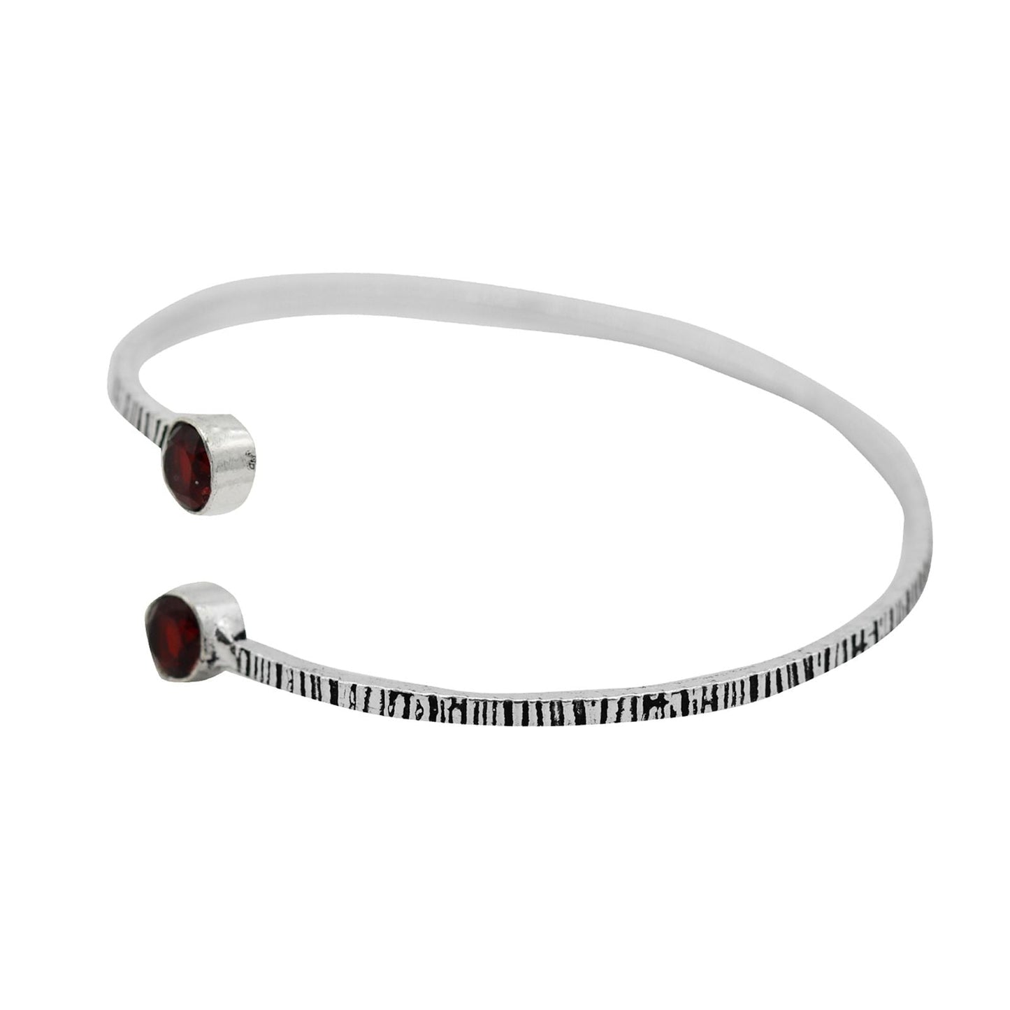 Bhamini Red Silver Oxidized Bracelet - Teejh