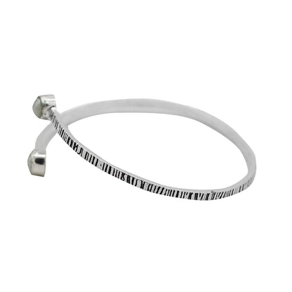 Bhamini White Silver Oxidized Bracelet - Teejh