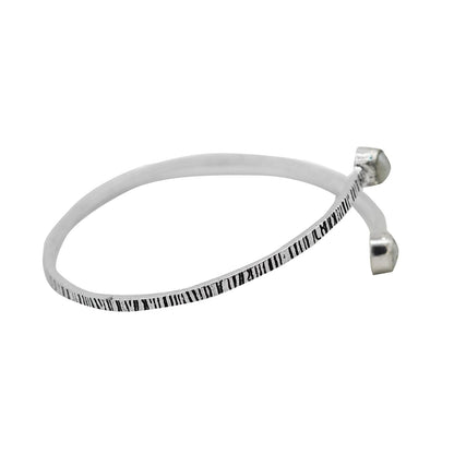 Bhamini White Silver Oxidized Bracelet - Teejh