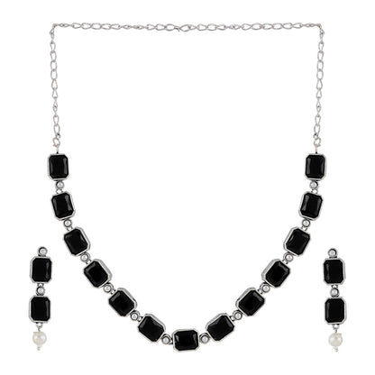 Teejh Silver Noir Elegant Set
