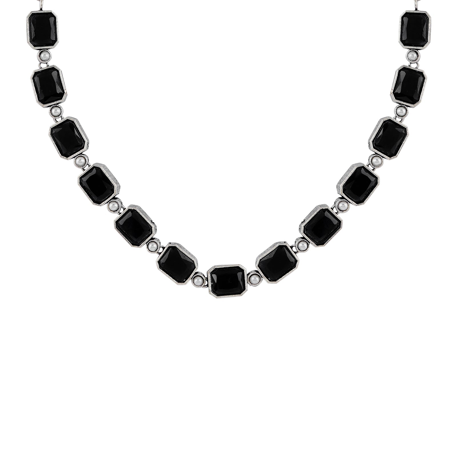 Teejh Silver Noir Elegant Set