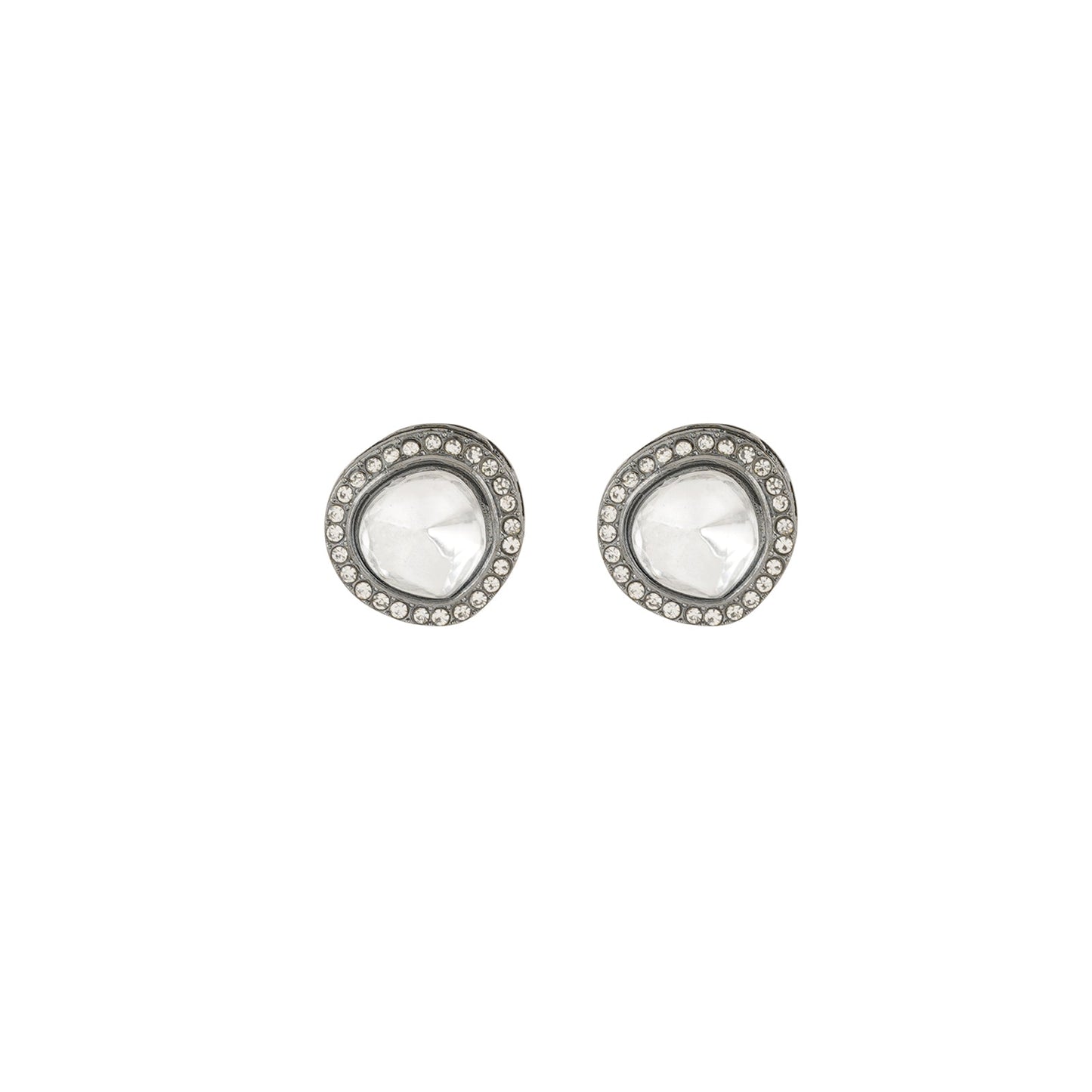 Teejh Jodha Silver Oxidised Necklace Set