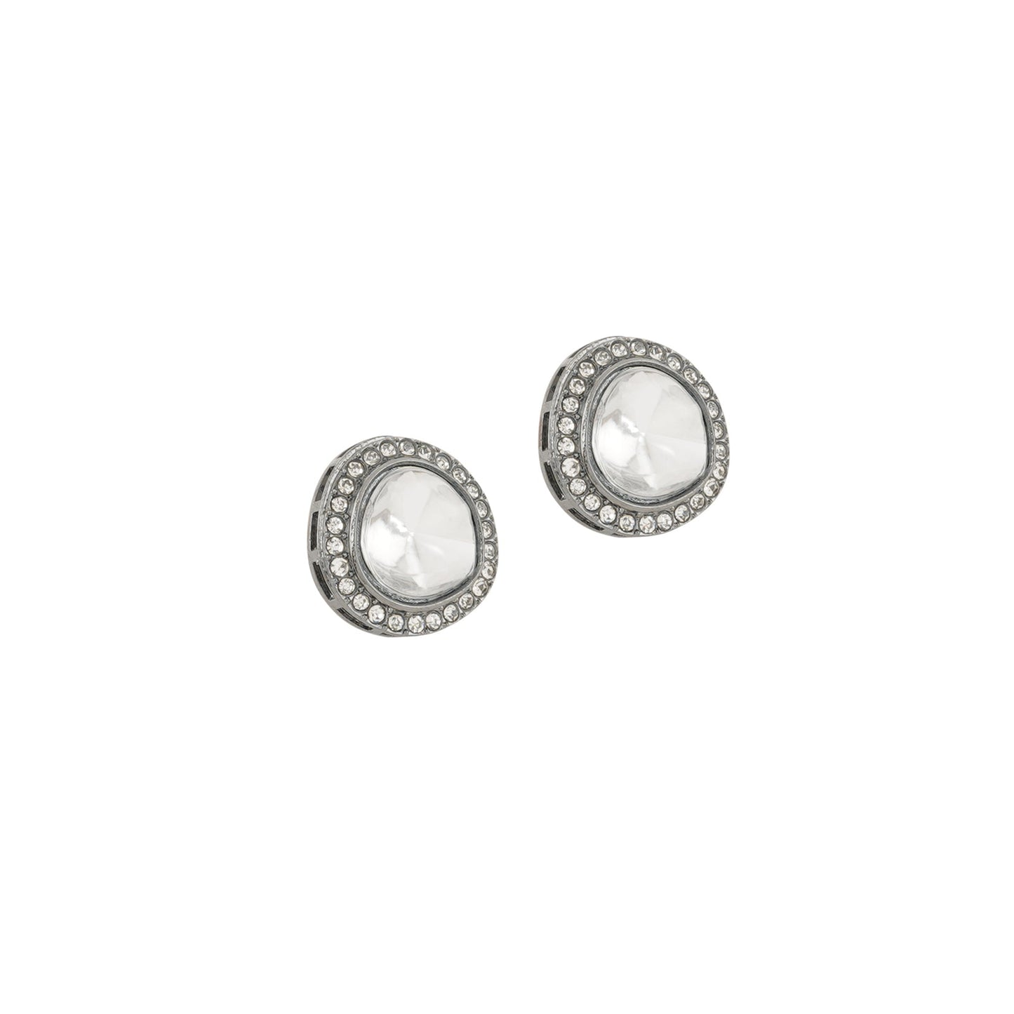 Teejh Jodha Silver Oxidised Necklace Set