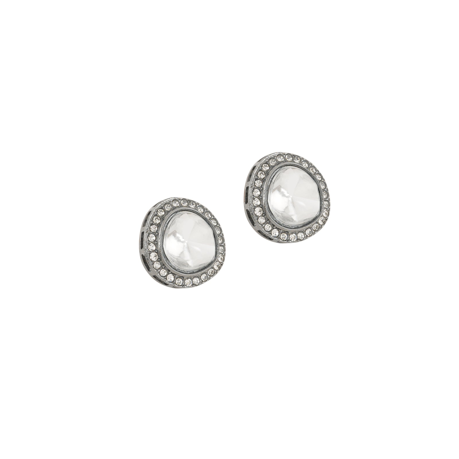 Teejh Jodha Silver Oxidised Necklace Set