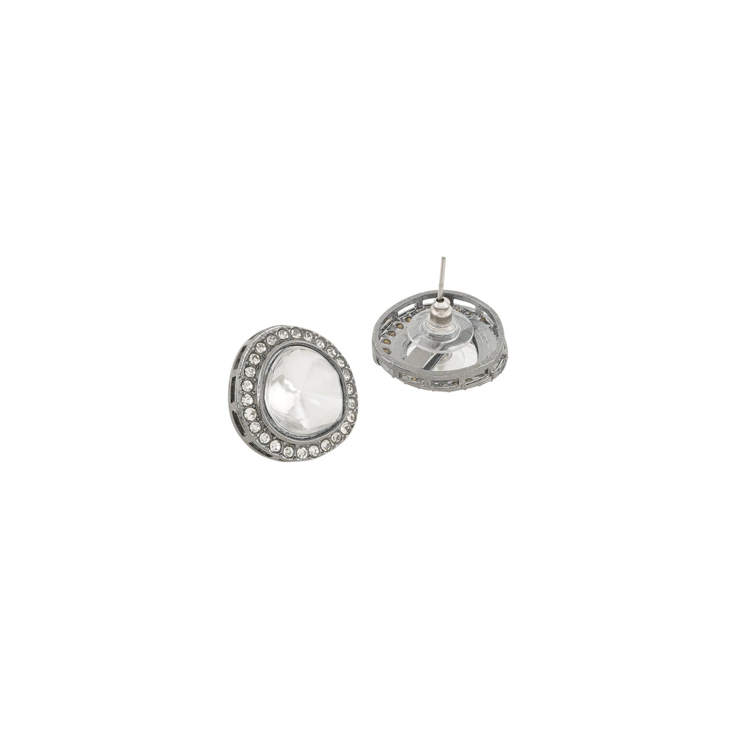 Teejh Jodha Silver Oxidised Necklace Set