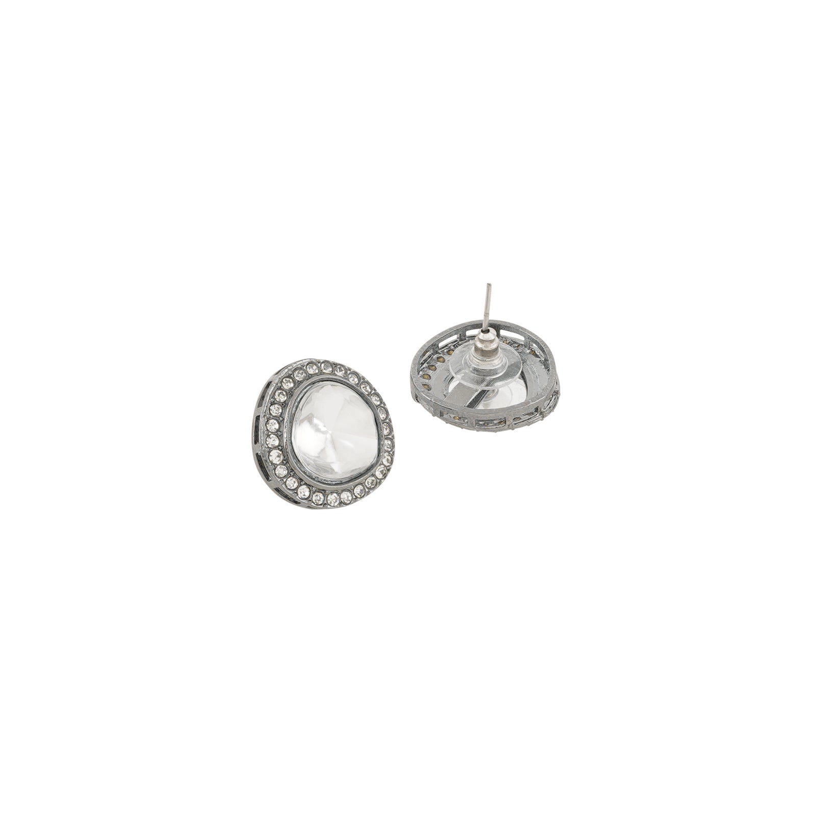 Teejh Jodha Silver Oxidised Necklace Set