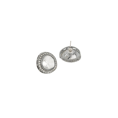 Teejh Jodha Silver Oxidised Necklace Set