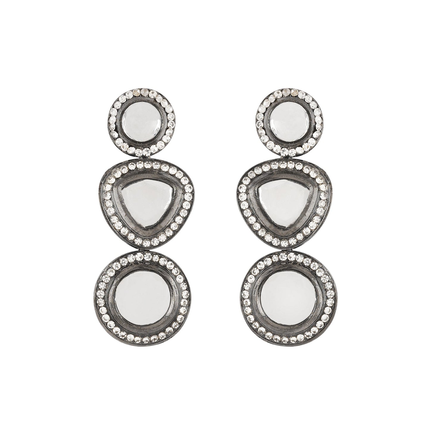 Teejh Chandani Silver Oxidised Earrings