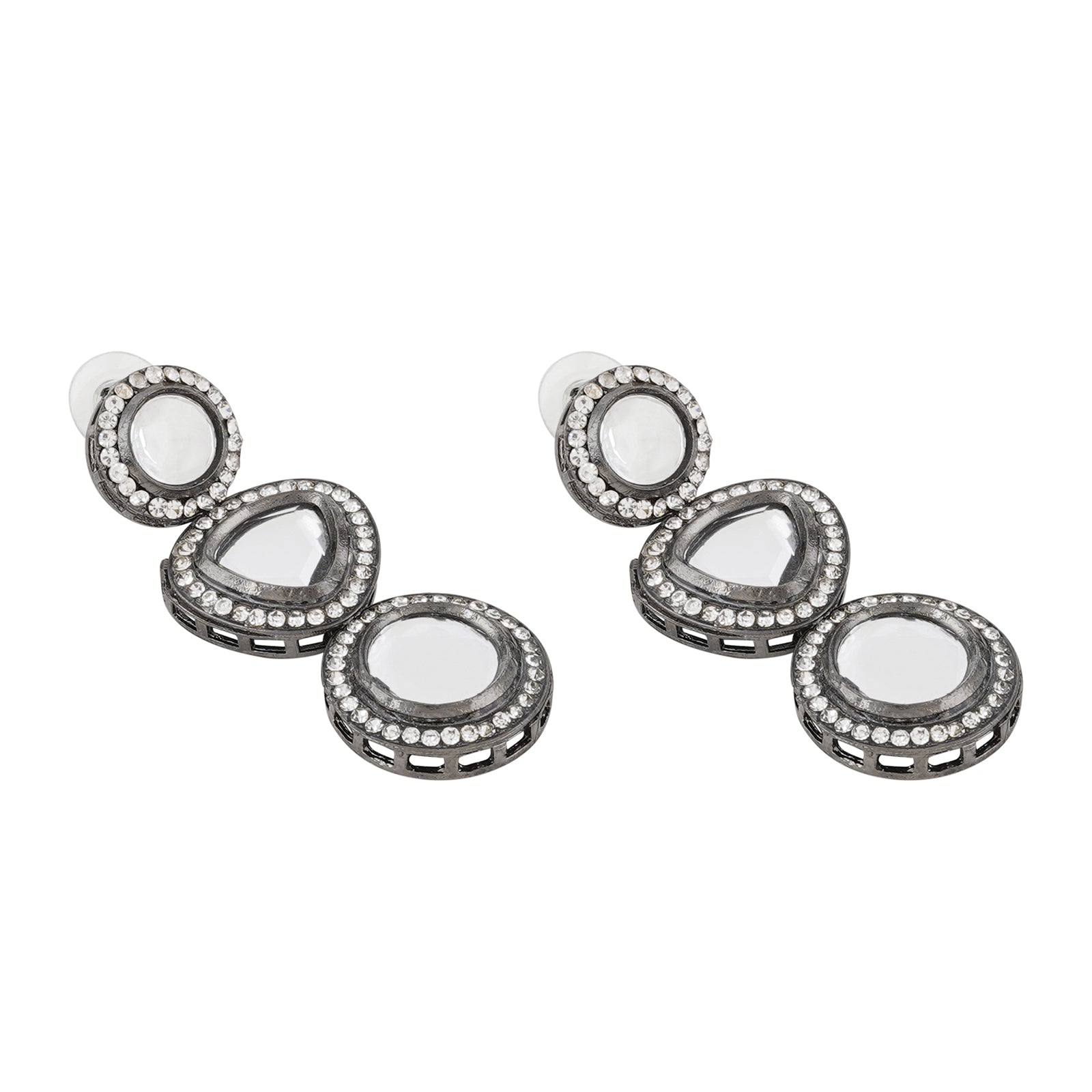 Teejh Chandani Silver Oxidised Earrings